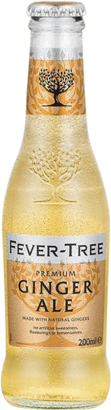 Бесплатная доставка | Коробка из 24 единиц Напитки и миксеры Fever-Tree Ginger Ale Маленькая бутылка 20 cl