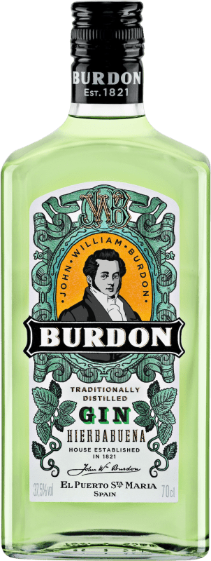 Kostenloser Versand | Genever Gin Caballero Burdon Hierbabuena Andalusien Spanien 70 cl