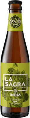 Бесплатная доставка | Коробка из 24 единиц Пиво La Sagra IPA — India Pale Ale Испания Бутылка на треть 33 cl