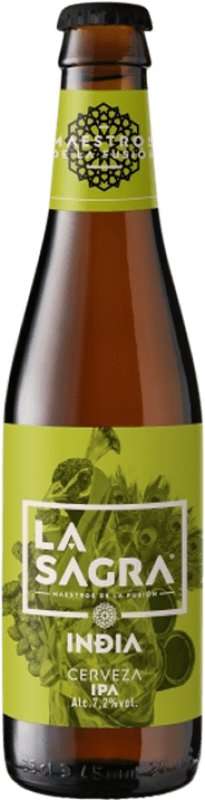 41,95 € Envío gratis | Caja de 24 unidades Cerveza La Sagra IPA — India Pale Ale Botellín Tercio 33 cl