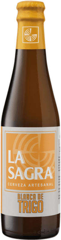 Kostenloser Versand | 24 Einheiten Box Bier La Sagra Artesanal — Handgemacht, Blanche — Weiß Spanien Drittelliterflasche 33 cl Myrtille — Heidelbeeren