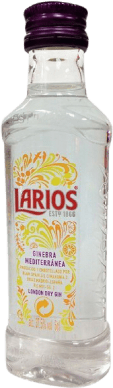 3,95 € 送料無料 | ジン Larios Mediterránea Dry Gin ミニチュアボトル 5 cl