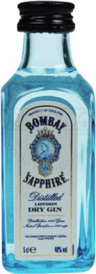 Spedizione Gratuita | Gin Bombay Sapphire Regno Unito Bottiglia Miniatura 5 cl