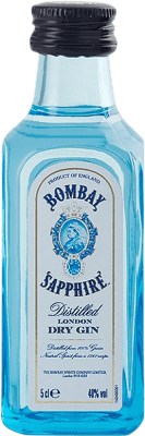 4,95 € Envio grátis | Gin Bombay Sapphire Garrafa Miniatura 5 cl