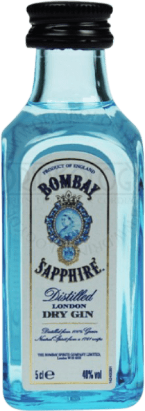 Envio grátis | Gin Bombay Sapphire Reino Unido Garrafa Miniatura 5 cl