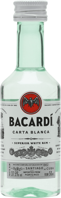 Envio grátis | Rum Bacardí Bahamas Garrafinha Miniatura 5 cl
