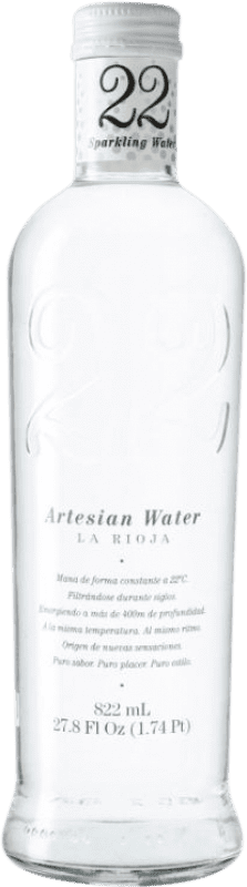 32,95 € | Caixa de 12 unidades Água 22 Artesian Water Con Gas 822 80 cl