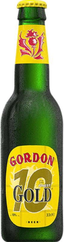 Envio grátis | Cerveja Timmermans Gordon Gold — Edição Ouro Bélgica Garrafinha Terço 33 cl