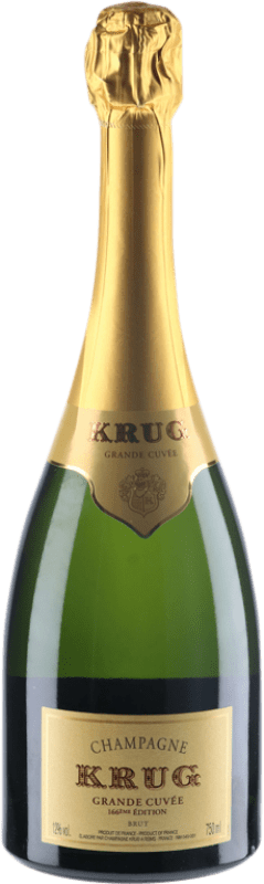 Kostenloser Versand | Weißer Sekt Krug Grande Cuvée 166éme Edition Brut Große Reserve A.O.C. Champagne Champagner Frankreich Spätburgunder, Chardonnay, Pinot Meunier 75 cl