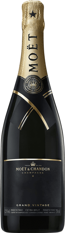 Kostenloser Versand | Weißer Sekt Moët & Chandon Grand Vintage Collection A.O.C. Champagne Champagner Frankreich Spätburgunder, Chardonnay, Pinot Meunier 75 cl