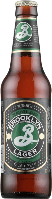 45,95 € Spedizione Gratuita | Scatola da 24 unità Birra Brooklyn Lager Bottiglietta Terzo 33 cl
