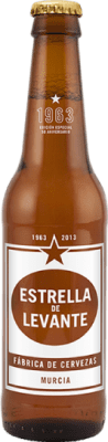 Free Shipping | 24 units box Beer Estrella de Levante Retro Edition Spain One-Third Bottle 33 cl