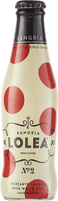Kostenloser Versand | 24 Einheiten Box Sangria Weinlimonade Lolea Nº 2 White Frizzante Spanien Kleine Flasche 20 cl