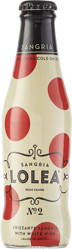 41,95 € Spedizione Gratuita | Scatola da 24 unità Sangria Limonata di Vino Lolea Nº 2 Frizzante, White — Bianco Bottiglietta 20 cl