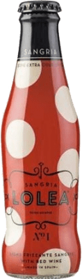 Kostenloser Versand | 4 Einheiten Box Sangriawein Lolea Nº 1 Red Frizzante Spanien Kleine Flasche 20 cl