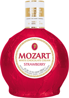 Crema de Licor Suntory Mozart Fresa y Chocolate Blanco Botella Medium 50 cl