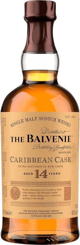 送料無料 | ウイスキーシングルモルト Balvenie Caribbean Cask イギリス 14 年 70 cl