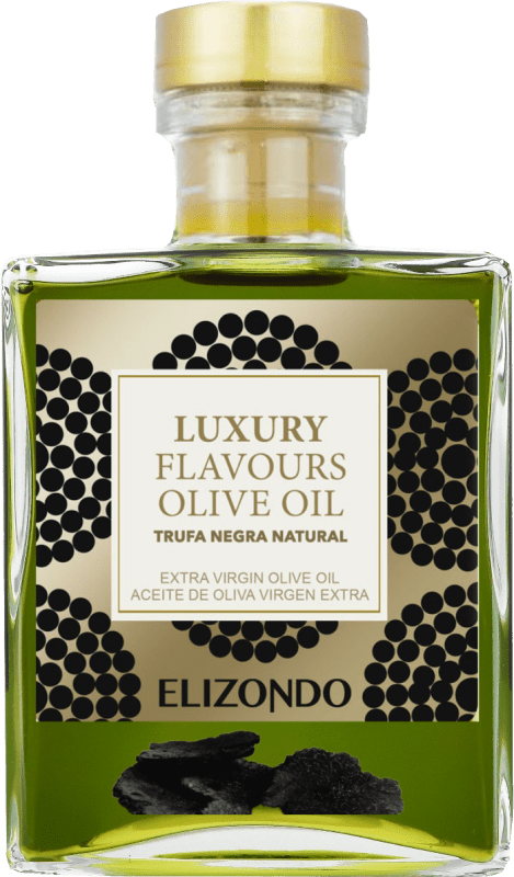 Envío gratis | Caja de 3 unidades Aceite de Oliva Elizondo Flavors Natural, Luxury — Lujo, AOVE Virgen Extra España Botellín 20 cl Trufa Negra