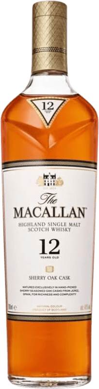 Free Shipping | Whisky Single Malt Macallan Sherry Oak Speyside United Kingdom 12 Years 70 cl