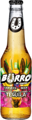 Kostenloser Versand | 24 Einheiten Box Bier La Sagra Burro de Sancho al Tequila Drittel-Liter-Flasche 33 cl