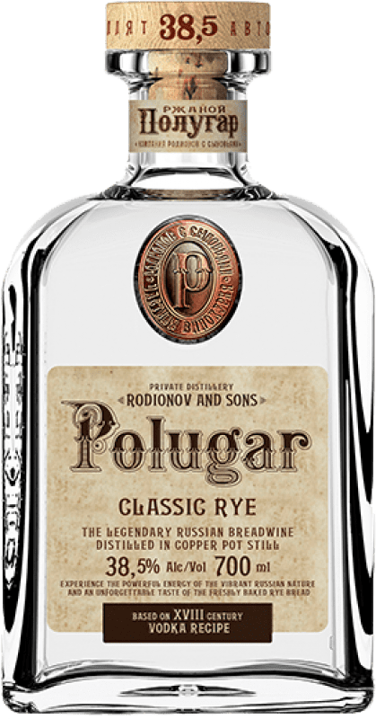 Envio grátis | Vodca Polugar Classic Rye 70 cl