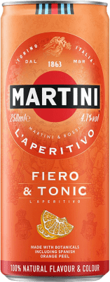 38,95 € | Коробка из 12 единиц Напитки и миксеры Martini Fiero & Tonic Cocktail Алюминиевая банка 25 cl