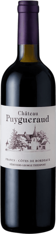 Бесплатная доставка | Красное вино Château Puygueraud A.O.C. Côtes de Bordeaux Бордо Франция Merlot — Мерло, Cabernet Franc — Каберне Фран, Malbec — Мальбек 75 cl