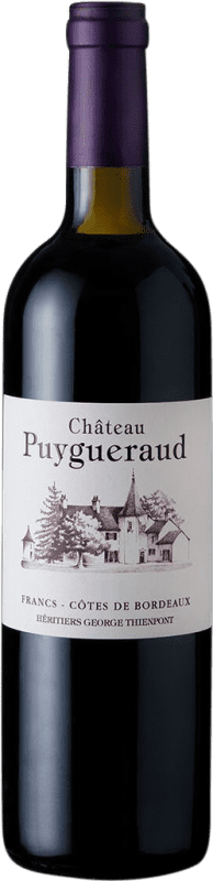 Free Shipping | Red wine Château Puygueraud A.O.C. Côtes de Bordeaux Bordeaux France Merlot, Cabernet Franc, Malbec 75 cl