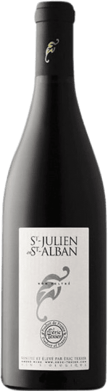 Free Shipping | Red wine Eric Texier Saint-Julien en Saint-Alban A.O.C. Côtes du Rhône Rhône France Syrah Organic 75 cl