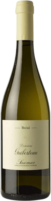 Бесплатная доставка | Белое вино Guiberteau Blanc Brézé A.O.C. Saumur-Champigny Луара Франция Chenin White 75 cl