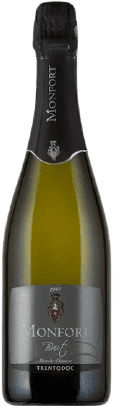 Envoi gratuit | Blanc mousseux Monfort Brut D.O.C. Trento Trentin Italie Chardonnay 75 cl