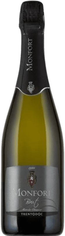 16,95 € Envio grátis | Espumante Branco Monfort Brut — Bruto D.O.C. Trento