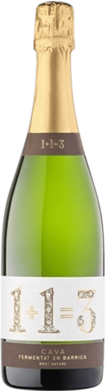 14,95 € Free Shipping | White sparkling U Més U 1 + 1 Igual a 3 Fermentat en Barrica Brut Nature D.O. Cava