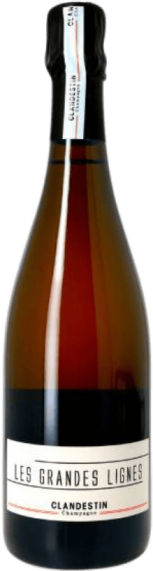 送料無料 | 白スパークリングワイン Benoït Dossot Clandestin Les Grandes Lignes ブルットの自然 A.O.C. Champagne シャンパン フランス Chardonnay 75 cl