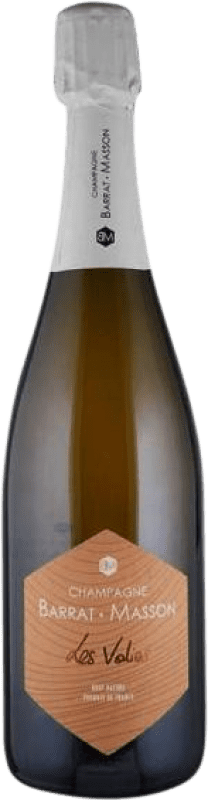 Free Shipping | White sparkling Barrat Masson Les Volies Brut Nature A.O.C. Champagne Champagne France Pinot Black, Chardonnay Organic 75 cl