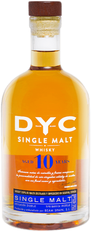 22,95 € | Виски из одного солода DYC Испания 10 Лет 70 cl