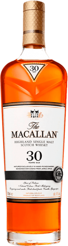 Kostenloser Versand | Single Malt Whisky Macallan Sherry Oak Cask — Eichenfass Schottland Großbritannien 30 Jahre 70 cl