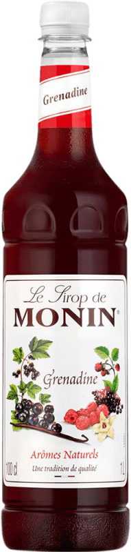 Free Shipping | Cocktail Syrup Monin France 1 L PET Grenadine Alcohol-Free
