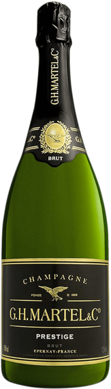 146,95 € Бесплатная доставка | Белое игристое вино G.H. Martel Prestige брют A.O.C. Champagne бутылка Магнум 1,5 L