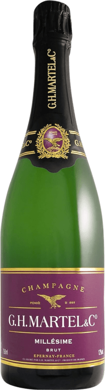 65,95 € | Белое игристое G.H. Martel Millésimé брют A.O.C. Champagne шампанское Франция Pinot Black, Chardonnay, Pinot Meunier 75 cl