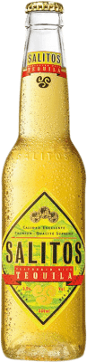 Envoi gratuit | Boîte de 24 unités Bière Salitos Tequila Mexique Bouteille Tiers 33 cl