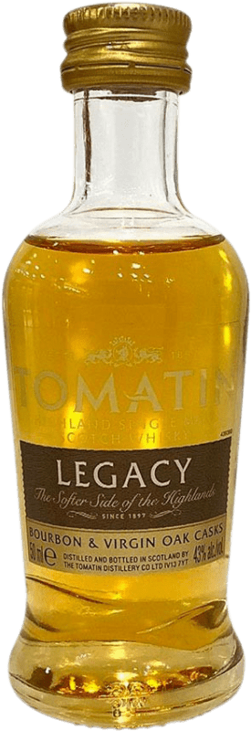 16,95 € Spedizione Gratuita | Whisky Single Malt Tomatin Legacy Bottiglietta Mignon 5 cl