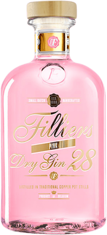 28,95 € Kostenloser Versand | Gin Gin Filliers Pink Dry Gin 28 Medium Flasche 50 cl
