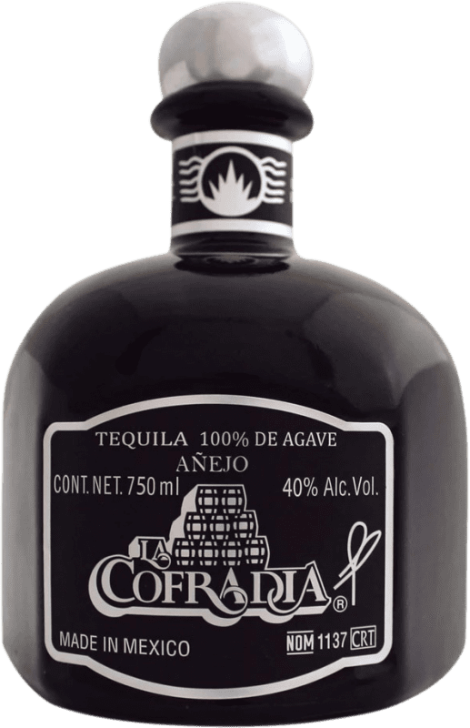 Envío gratis | Tequila La Cofradía Single Barrel Especial Cerámica Reserva México 70 cl