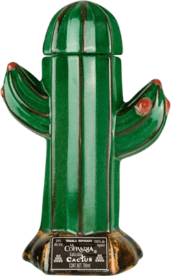 Tequila La Cofradía Cactus Ceramic Porcelain — Porcelaine Céramique Reposado 70 cl