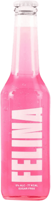 37,95 € Free Shipping | 24 units box Soft Drinks & Mixers Beremot Felina Drink Pink One-Third Bottle 33 cl
