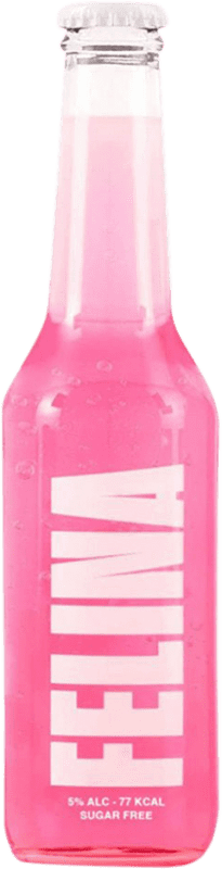 35,95 € Envio grátis | Caixa de 24 unidades Refrigerantes Beremot Felina Pink — Rosé Garrafinha Terço 33 cl