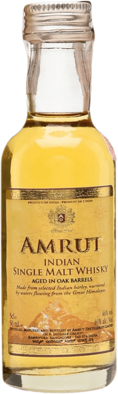 6,95 € Envoi gratuit | Single Malt Whisky Amrut Indian Bouteille Miniature 5 cl