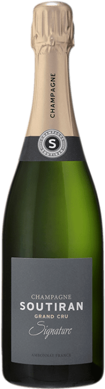 送料無料 | 白スパークリングワイン Soutiran Signature Grand Cru A.O.C. Champagne シャンパン フランス Pinot Black, Chardonnay 75 cl