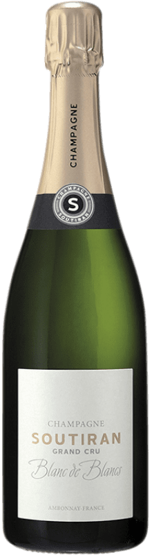 Free Shipping | White Sparkling Wine Soutiran Grand Cru, Blanc de Blancs A.O.C. Champagne Champagne France Chardonnay 75 cl